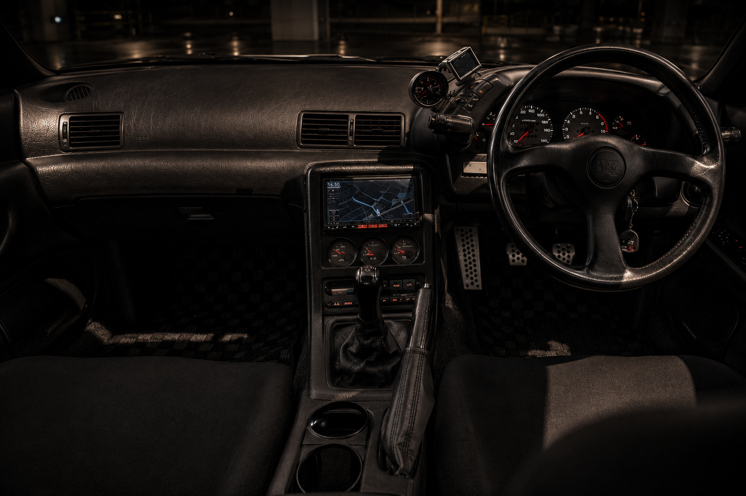 Right-hand-drive Nissan Skyline GT-R R32 cockpit